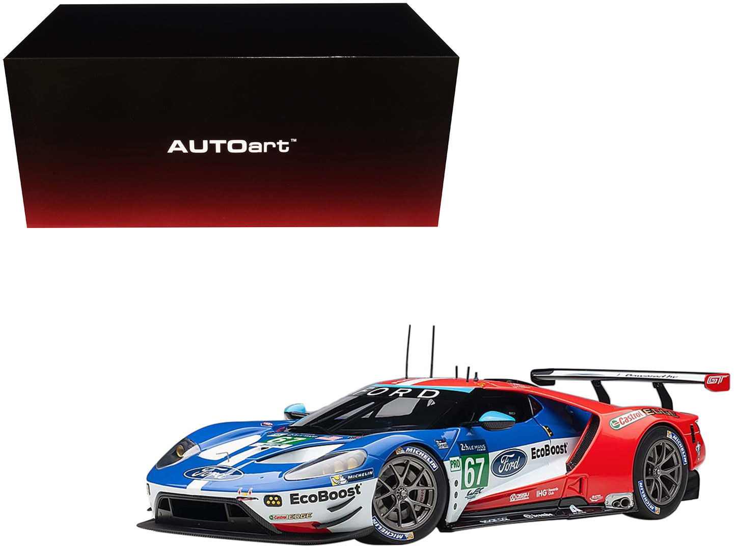 Ford GT #67 Harry Tincknell - Andy Priaulx - Pipo Derani "Ford Chip Ganassi Team UK" 24H Le Mans (2017) 1/18 Model Car by Autoart-DiecastModeler.com