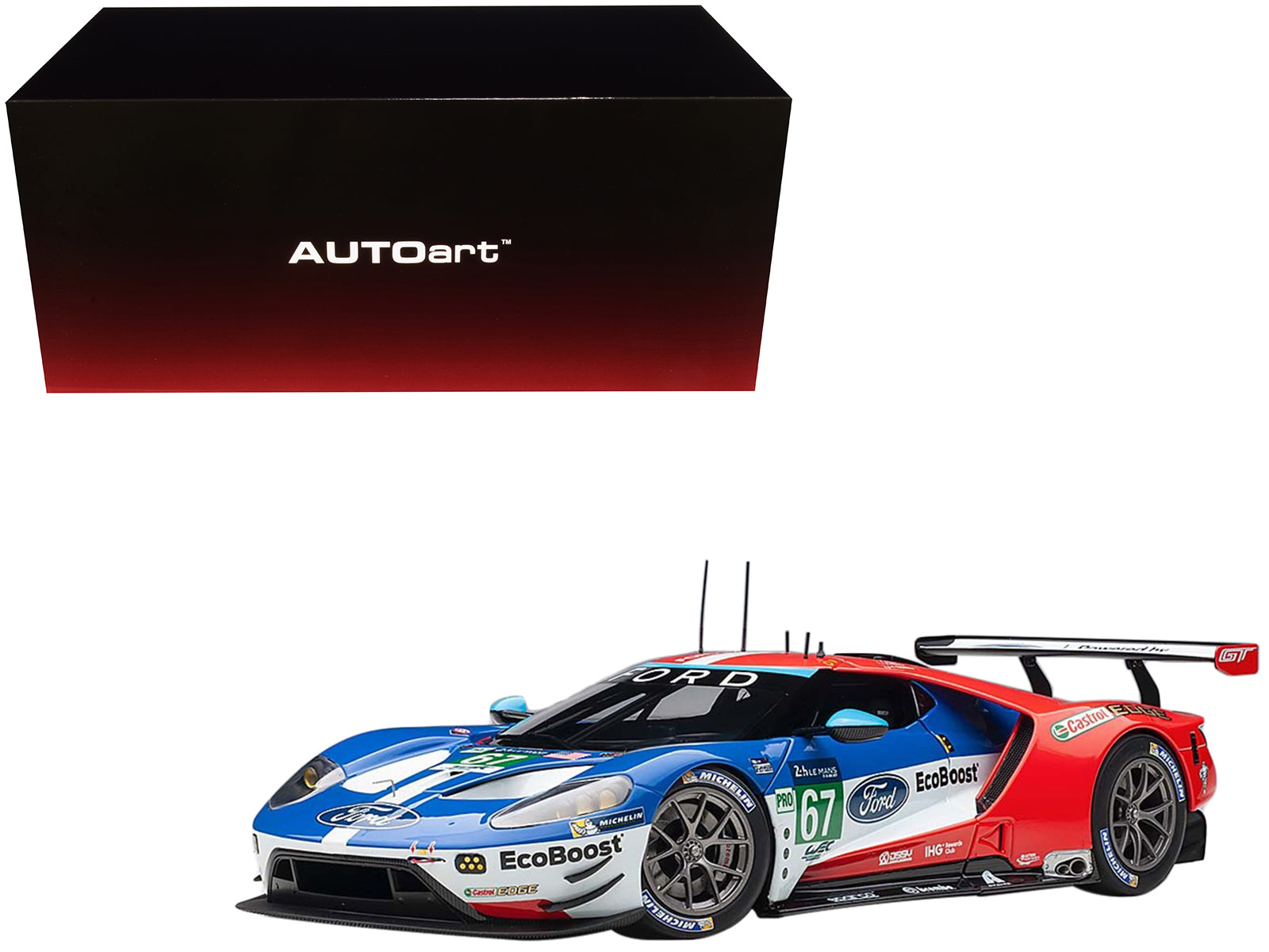 Ford GT #67 Harry Tincknell - Andy Priaulx - Pipo Derani "Ford Chip Ganassi Team UK" 24H Le Mans (2017) 1/18 Model Car by Autoart-DiecastModeler.com