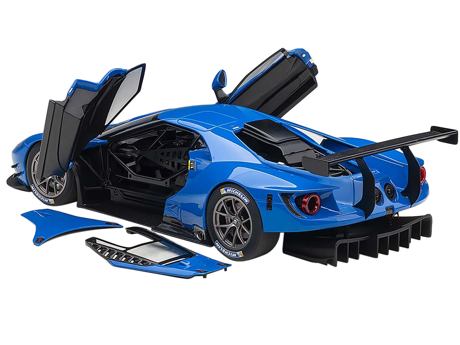Ford GT Le Mans Plain Color Version Blue 1/18 Model Car by Autoart-DiecastModeler.com