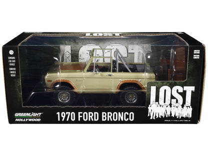 1970 Ford Bronco Gold Metallic with Brown Hood and Top  "Lost" (2004-2010) TV Series "Hollywood" Series 20 1/24 Diecast Model Car by Greenlight-DiecastModeler.com