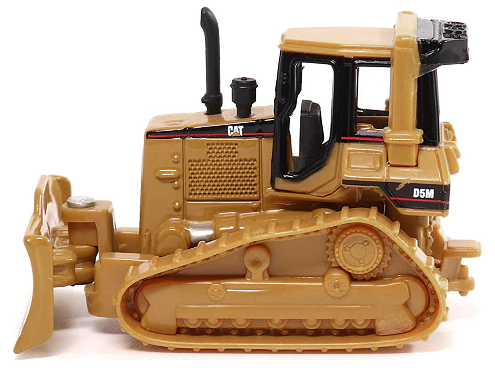 Peterbilt 579 UltraLoft Tandem Tractor Red Metallic with Lowboy Trailer and CAT D5M Dozer Yellow 1/87 (HO) Diecast Model by Diecast Masters-DiecastModeler.com