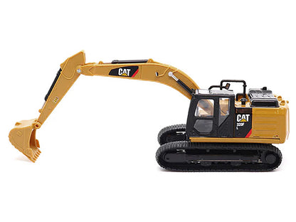 CAT Caterpillar 320F L Hydraulic Excavator Yellow and Black 1/64 Diecast Model by Diecast Masters-DiecastModeler.com