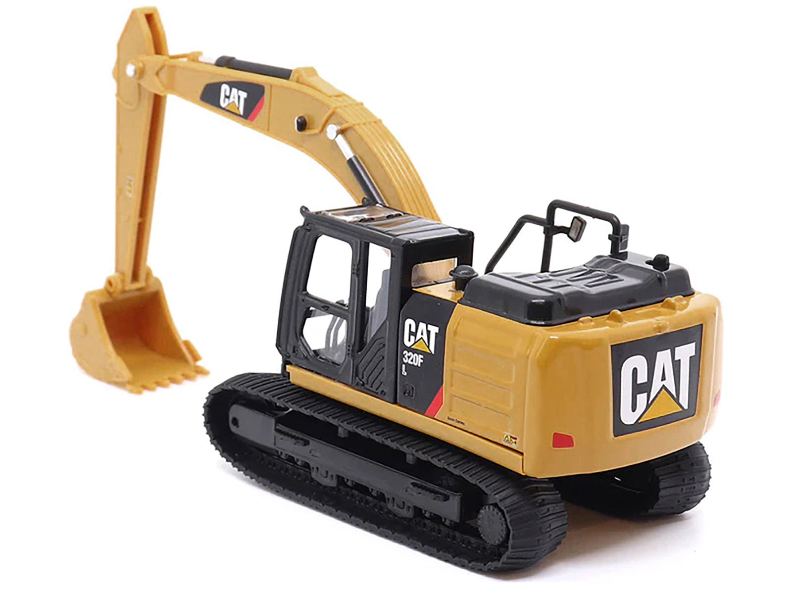 CAT Caterpillar 320F L Hydraulic Excavator Yellow and Black 1/64 Diecast Model by Diecast Masters-DiecastModeler.com