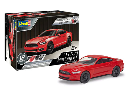 Level 2 Easy-Click Model Kit 2015 Ford Mustang GT 1/25 Scale Model by Revell-DiecastModeler.com