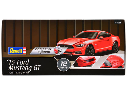 Level 2 Easy-Click Model Kit 2015 Ford Mustang GT 1/25 Scale Model by Revell-DiecastModeler.com