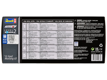 Level 2 Easy-Click Model Kit 2015 Ford Mustang GT 1/25 Scale Model by Revell-DiecastModeler.com
