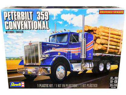 Level 4 Model Kit Peterbilt 359 Conventional Truck Tractor (without Trailer) "Historic Series" 1/25 Scale Model by Revell-DiecastModeler.com