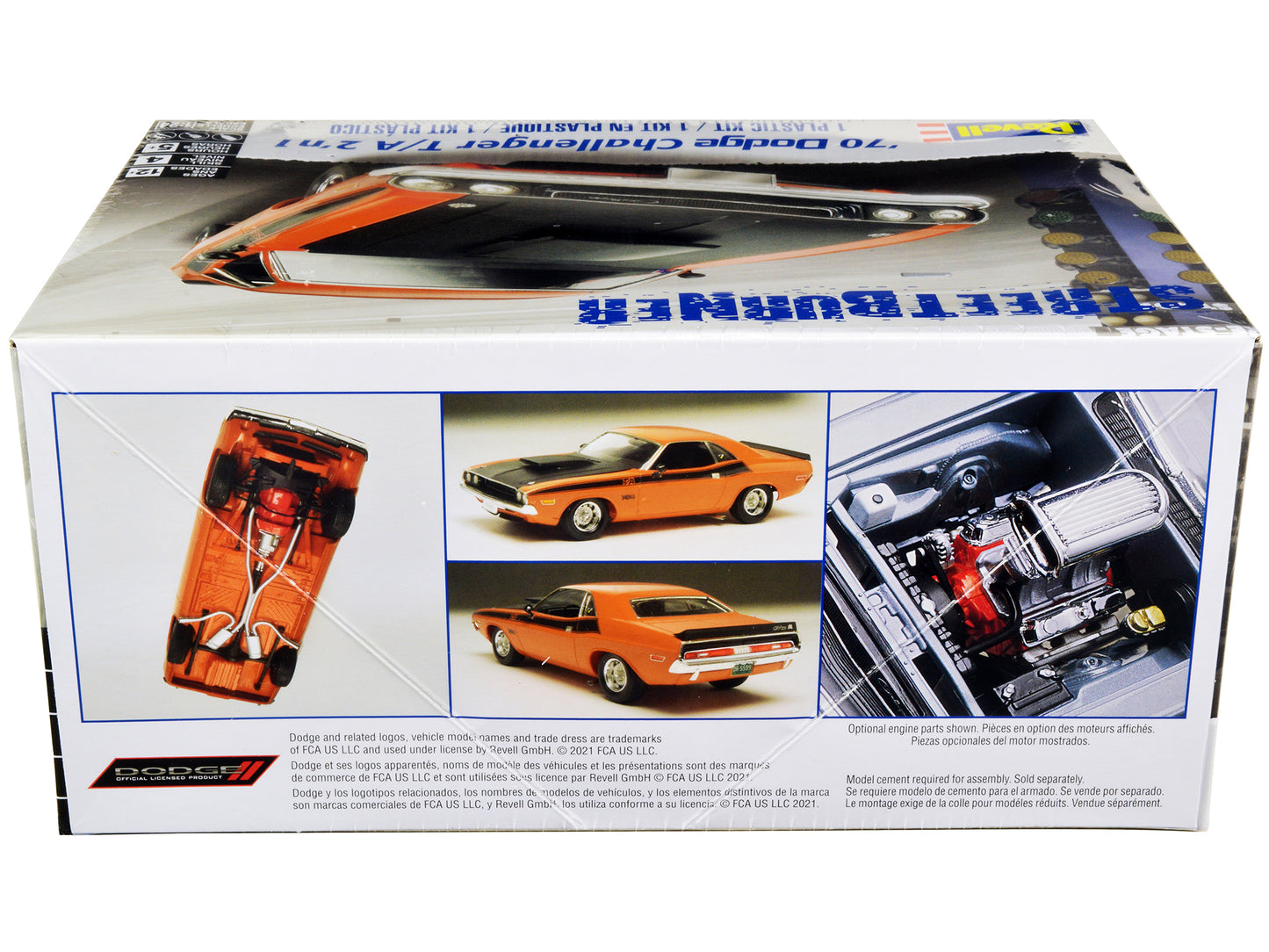 Level 4 Model Kit 1970 Dodge Challenger T/A "Streetburner" 2-in-1 Kit 1/24 Scale Model by Revell-DiecastModeler.com