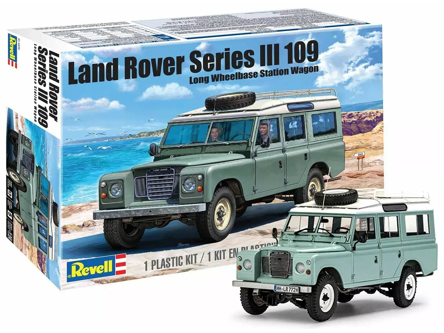 Level 5 Model Kit Land Rover Series III 109 Long Wheelbase Station Wagon 1/24 Scale Model by Revell-DiecastModeler.com