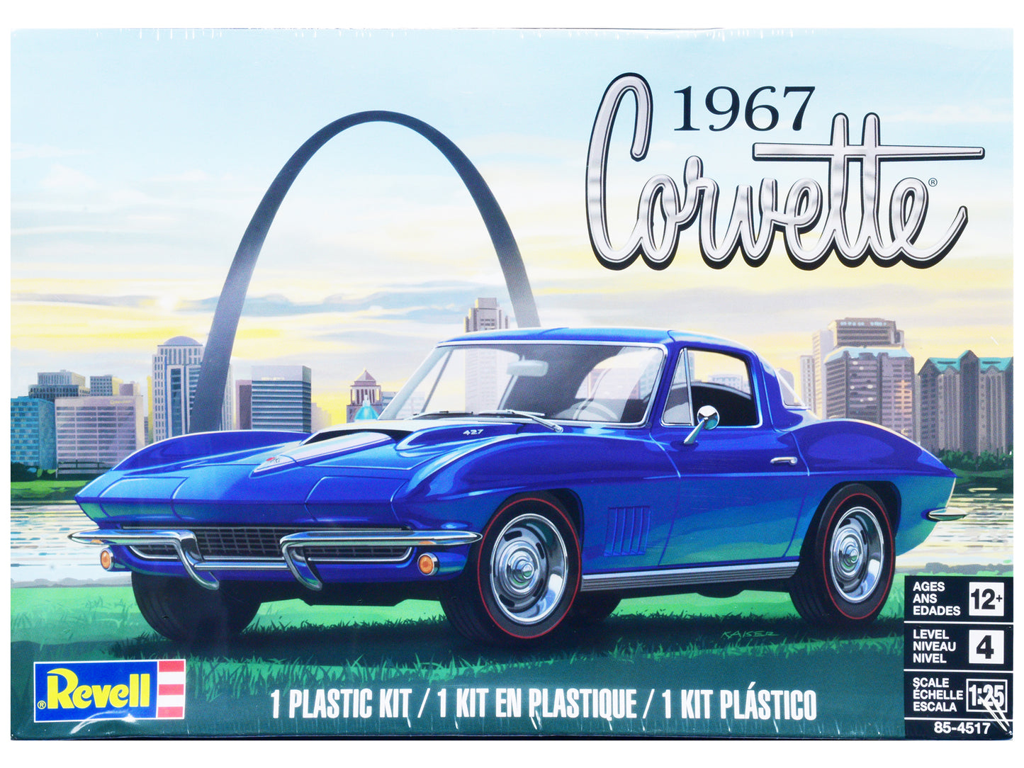 Level 4 Model Kit 1967 Chevrolet Corvette Sport Coupe 1/25 Scale Model by Revell-DiecastModeler.com