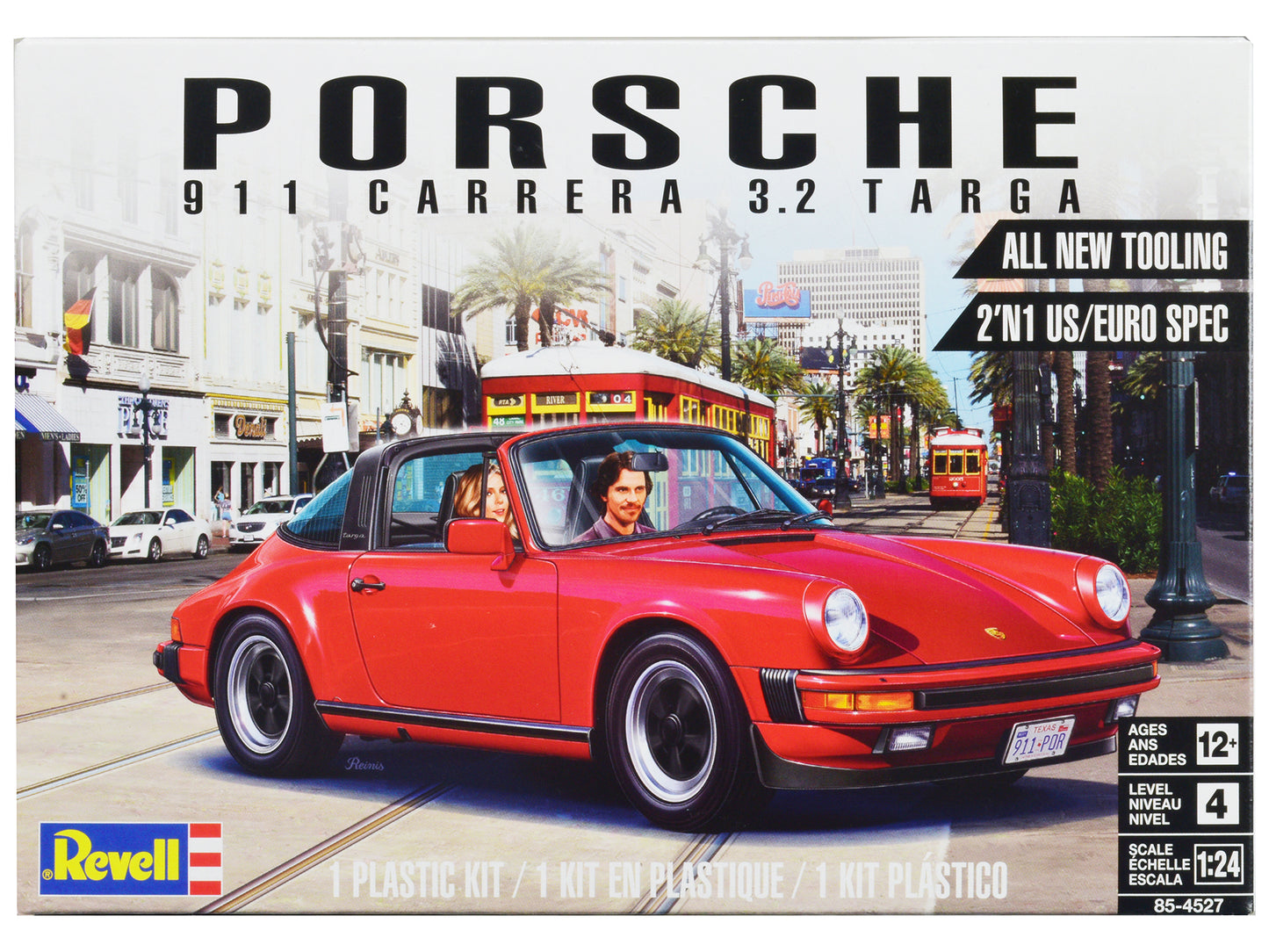 Level 4 Model Kit Porsche 911 Carrera 3.2 Targa 2-in-1 Kit 1/24 Scale Model by Revell-DiecastModeler.com