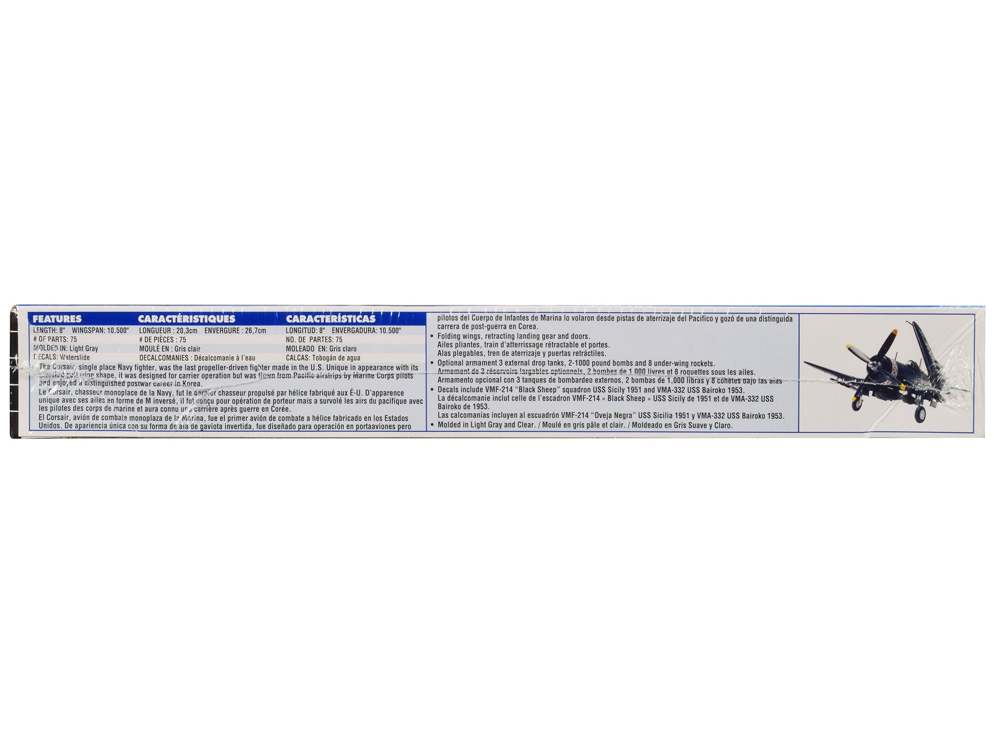 Level 4 Model Kit Vought F4U-4 Corsair Fighter Aircraft 1/48 Scale Model by Revell-DiecastModeler.com