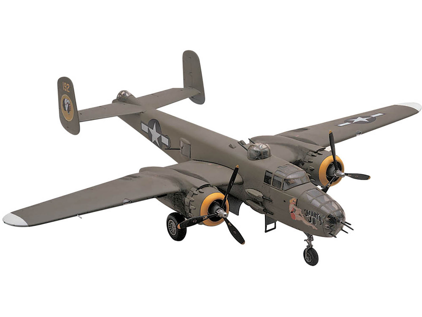 Level 4 Model Kit B-25J Mitchell Medium Bomber Plane 1/48 Scale Model by Revell-DiecastModeler.com