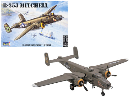 Level 4 Model Kit B-25J Mitchell Medium Bomber Plane 1/48 Scale Model by Revell-DiecastModeler.com