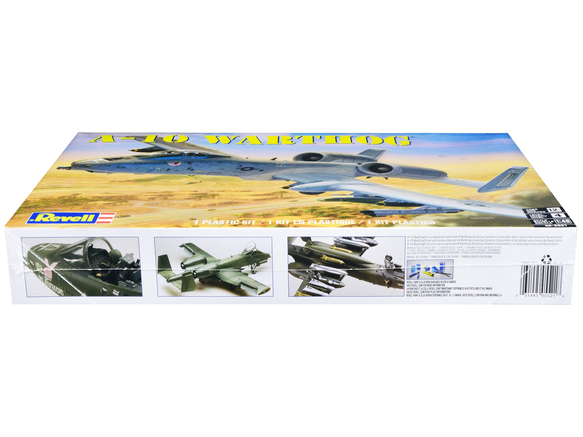 Level 4 Model Kit Fairchild Republic A-10 Warthog (Thunderbolt II) Aircraft 1/48 Scale Model by Revell-DiecastModeler.com