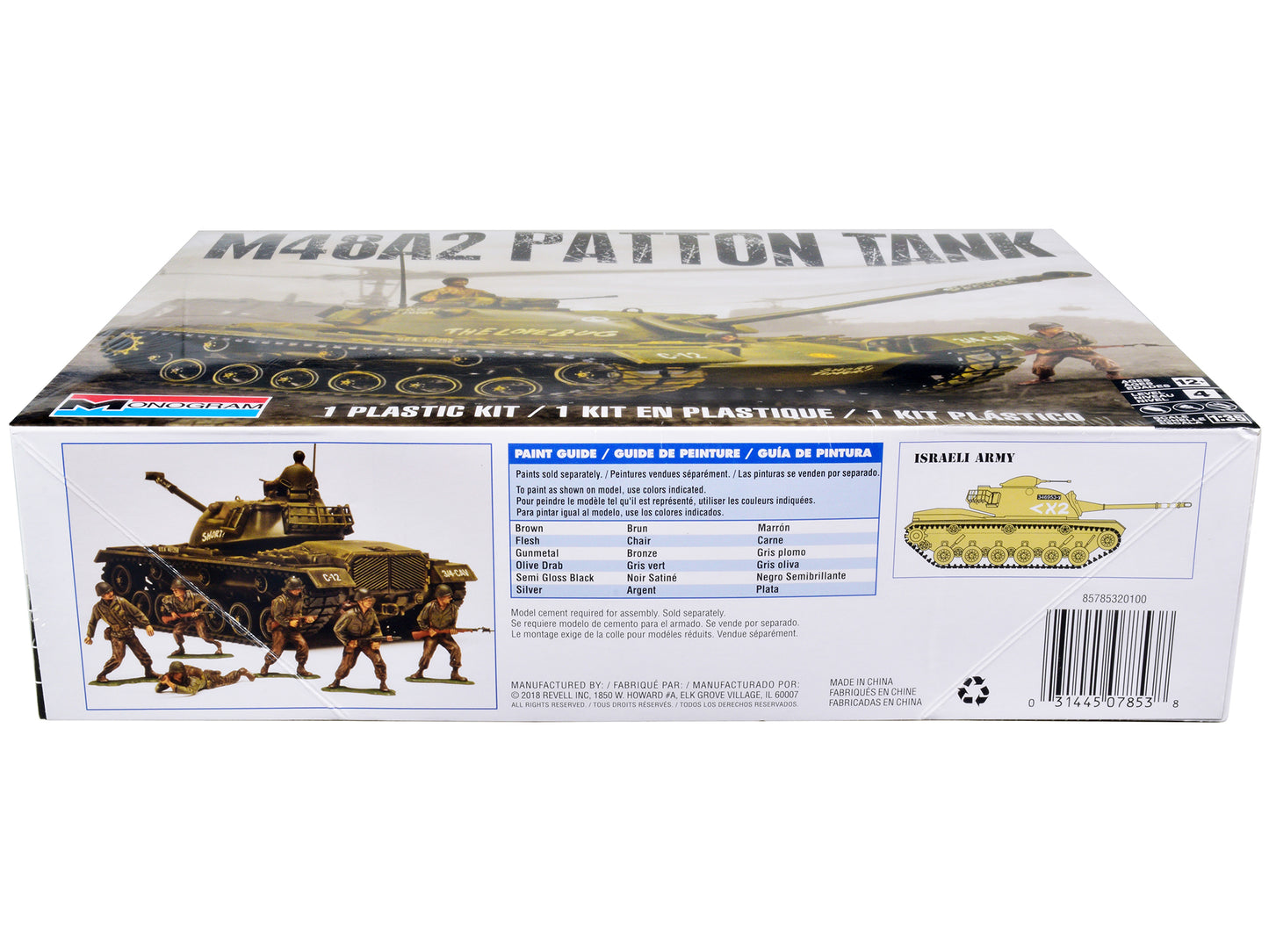 Level 4 Model Kit M48A2 Patton Tank 1/35 Scale Model by Revell-DiecastModeler.com