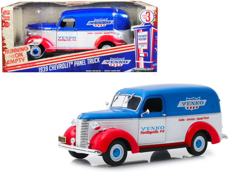 1939 Chevrolet Panel Truck "Yenko Sales and Service" "Running on Empty" Series 3 1/24 Diecast Model Car by Greenlight-DiecastModeler.com