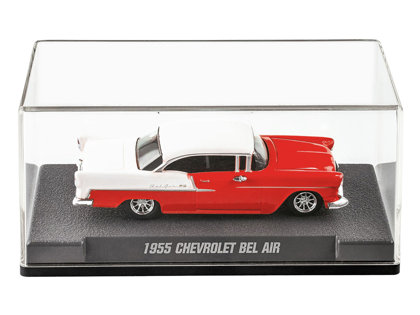 1955 Chevrolet Bel Air Red and White "Collection" Series 1/64 Diecast Model Car by Majorette-DiecastModeler.com