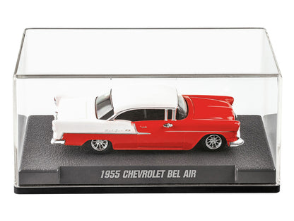 1955 Chevrolet Bel Air Red and White "Collection" Series 1/64 Diecast Model Car by Majorette