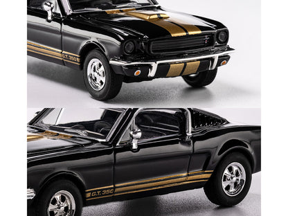 1965 Shelby GT350 Black with Gold Stripes "Collection" Series 1/64 Diecast Model Car by Majorette