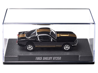 1965 Shelby GT350 Black with Gold Stripes "Collection" Series 1/64 Diecast Model Car by Majorette