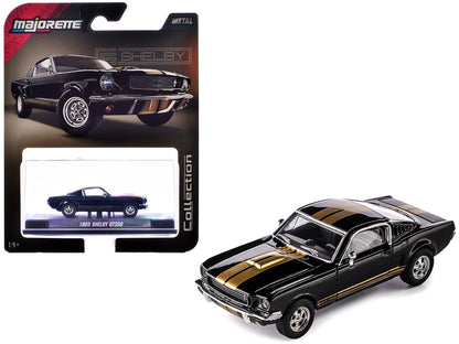 1965 Shelby GT350 Black with Gold Stripes "Collection" Series 1/64 Diecast Model Car by Majorette-DiecastModeler.com