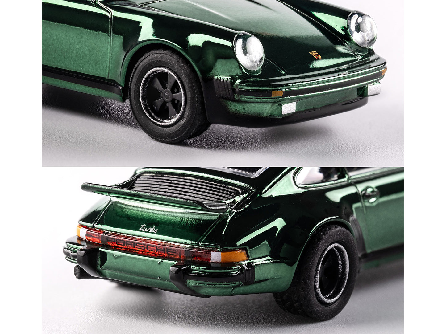 1975 Porsche 930 Turbo Green Metallic "Collection" Series 1/64 Diecast Model Car by Majorette