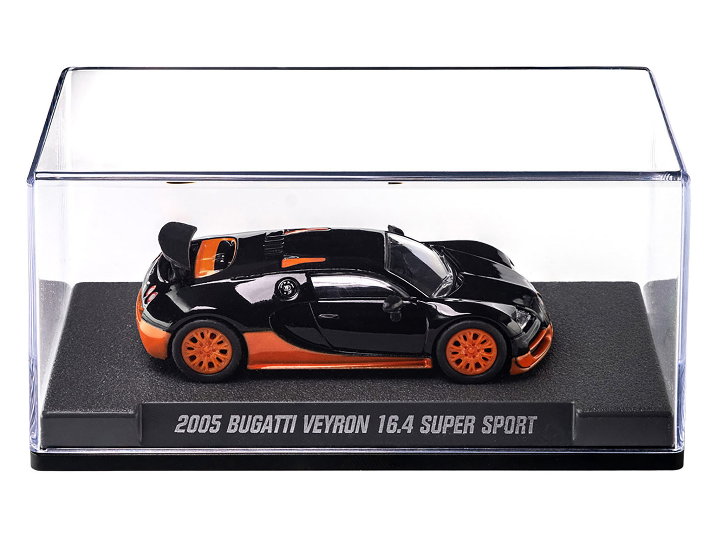 2005 Bugatti Veyron 16.4 Super Sport Black with Orange Accents "Collection" Series 1/64 Diecast Model Car by Majorette-DiecastModeler.com
