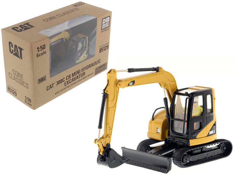 CAT Caterpillar 308C CR Excavator with Operator "Core Classics Series" 1/50 Diecast Model by Diecast Masters-DiecastModeler.com