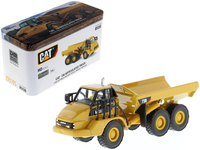 CAT Caterpillar 730 Articulated Dump Truck with Operator "High Line" Series 1/87 (HO) Scale Diecast Model by Diecast Masters-DiecastModeler.com