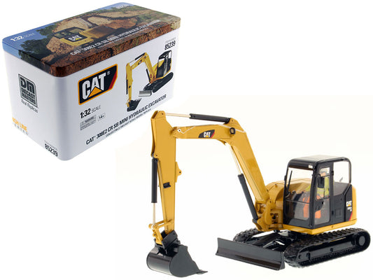 CAT Caterpillar 308E2 CR SB Mini Hydraulic Excavator with Working Tools and Operator "High Line Series" 1/32 Diecast Model by Diecast Masters-DiecastModeler.com
