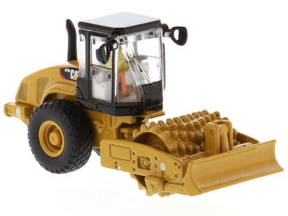 CAT Caterpillar CS56 Padfoot Drum Vibratory Soil Compactor with Operator "High Line" Series 1/87 (HO) Scale Diecast Model by Diecast Masters-DiecastModeler.com