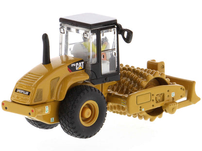 CAT Caterpillar CS56 Padfoot Drum Vibratory Soil Compactor with Operator "High Line" Series 1/87 (HO) Scale Diecast Model by Diecast Masters-DiecastModeler.com