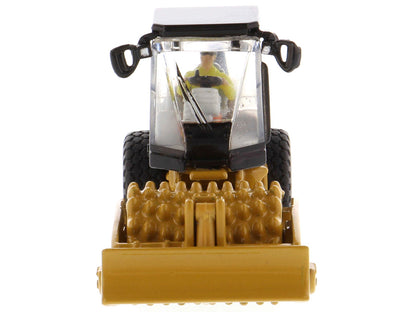 CAT Caterpillar CS56 Padfoot Drum Vibratory Soil Compactor with Operator "High Line" Series 1/87 (HO) Scale Diecast Model by Diecast Masters-DiecastModeler.com