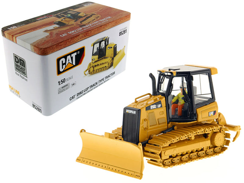 CAT Caterpillar D5K2 LGP Track Type Tractor Dozer with Ripper and Operator "High Line" Series 1/50 Diecast Model by Diecast Masters-DiecastModeler.com