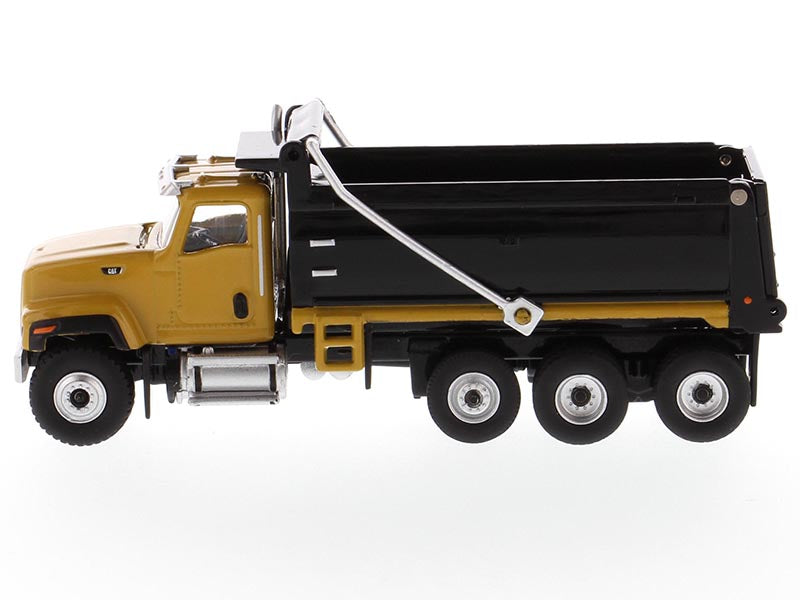 CAT Caterpillar CT681 Dump Truck Yellow and Black "High Line" Series 1/87 (HO) Scale Diecast Model by Diecast Masters-DiecastModeler.com