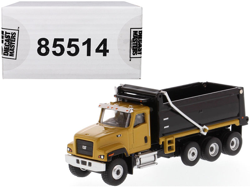 CAT Caterpillar CT681 Dump Truck Yellow and Black "High Line" Series 1/87 (HO) Scale Diecast Model by Diecast Masters-DiecastModeler.com