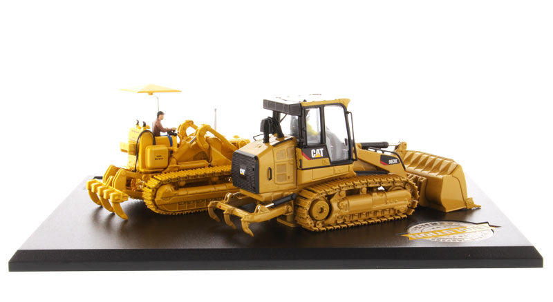 CAT Caterpillar 977D Traxcavator (Circa 1955-1960) and CAT Caterpillar 963K Track Loader (Current) with Operators "Evolution Series" 1/50 Diecast Models by Diecast Masters-DiecastModeler.com