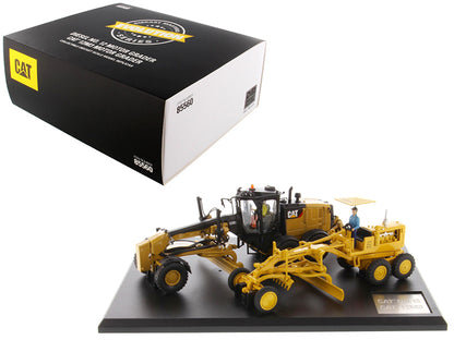 Cat Caterpillar No. 12 Motor Grader (Circa 1939-1959) and Cat Caterpillar 12M3 Motor Grader (Current) with Operators "Evolution Series" Set of 2 pieces 1/50 Diecast Models by Diecast Masters-DiecastModeler.com