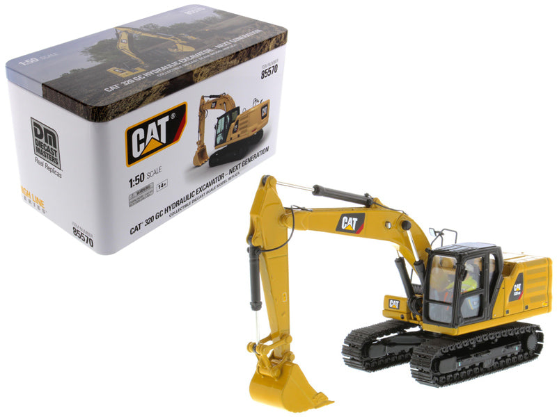 CAT Caterpillar 320 GC Hydraulic Excavator with Operator Next Generation Design "High Line Series" 1/50 Diecast Model by Diecast Masters-DiecastModeler.com