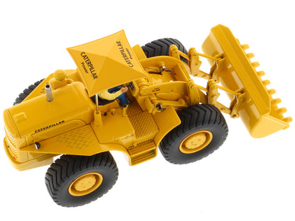 CAT Caterpillar 966A Wheel Loader Yellow with Operator "Vintage Series" 1/50 Diecast Model by Diecast Masters-DiecastModeler.com