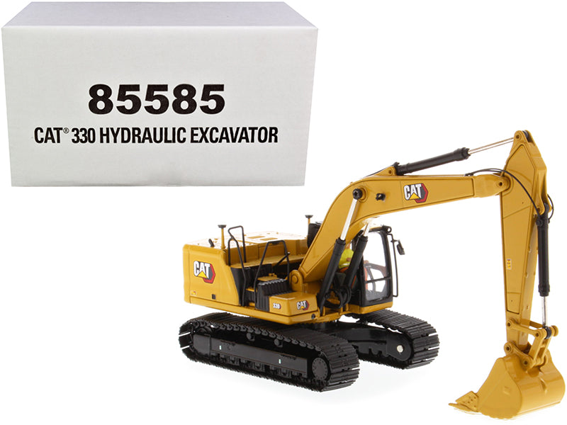 Cat Caterpillar 330 Hydraulic Excavator Next Generation with Operator "High Line Series" 1/50 Diecast Model by Diecast Masters-DiecastModeler.com
