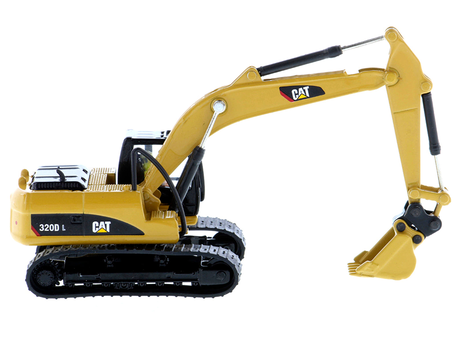 CAT Caterpillar 320D L Hydraulic Excavator with Multiple Work Tools and Operator "High Line" Series 1/87 (HO) Scale Diecast Model by Diecast Masters-DiecastModeler.com