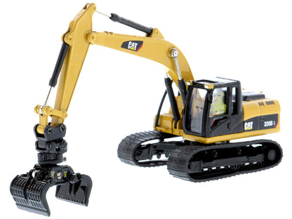 CAT Caterpillar 320D L Hydraulic Excavator with Multiple Work Tools and Operator "High Line" Series 1/87 (HO) Scale Diecast Model by Diecast Masters-DiecastModeler.com