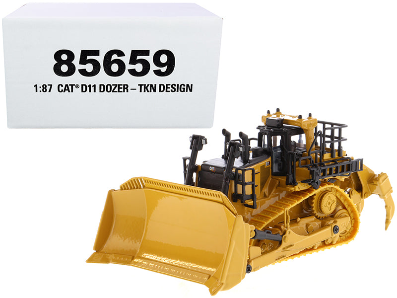 CAT Caterpillar D11 Track-Type Tractor Dozer TKN Design "High Line" Series 1/87 (HO) Scale Diecast Model by Diecast Masters-DiecastModeler.com