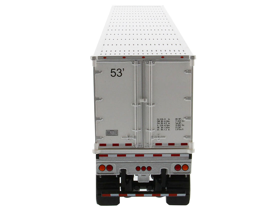 Peterbilt 579 UltraLoft Truck Tractor Red with "CAT Caterpillar" Mural Dry Van Trailer "Transport Series" 1/50 Diecast Model by Diecast Masters