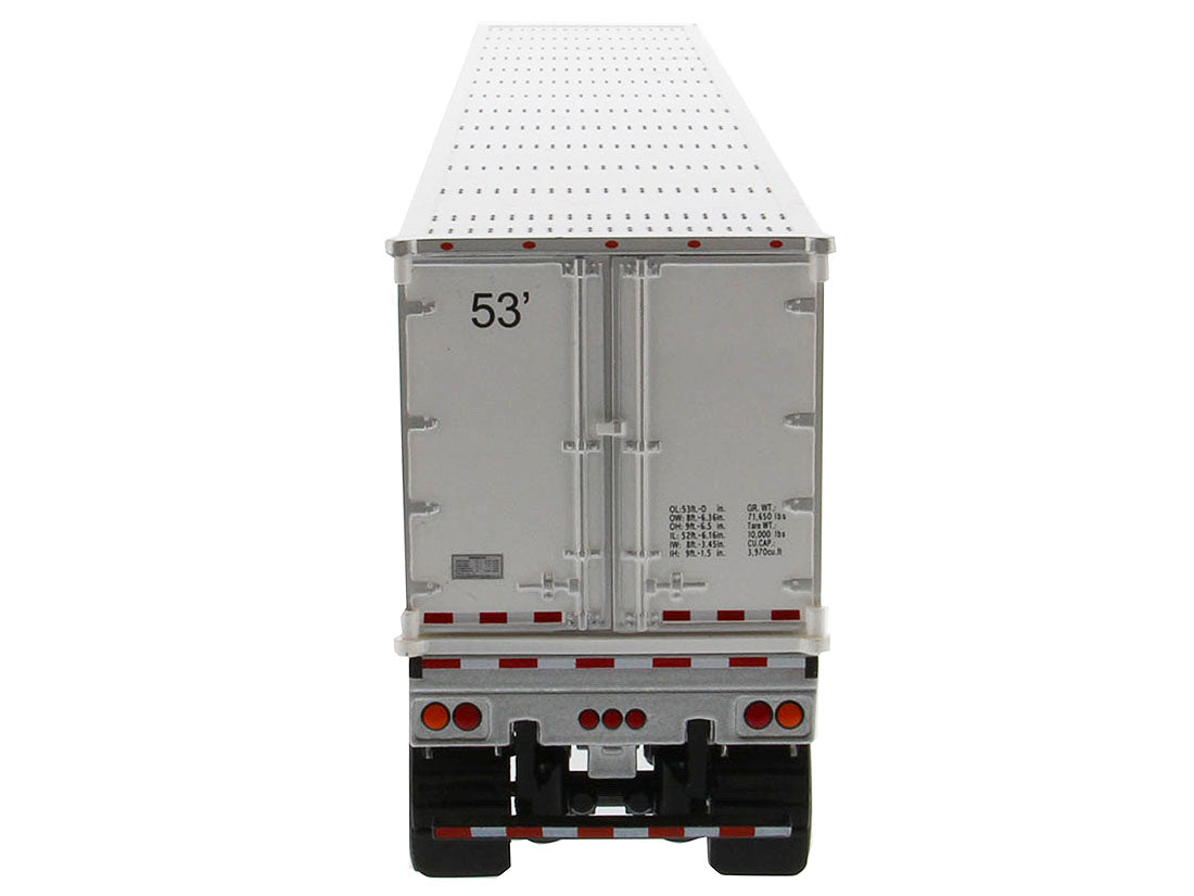 Peterbilt 579 UltraLoft Truck Tractor Red with "CAT Caterpillar" Mural Dry Van Trailer "Transport Series" 1/50 Diecast Model by Diecast Masters-DiecastModeler.com