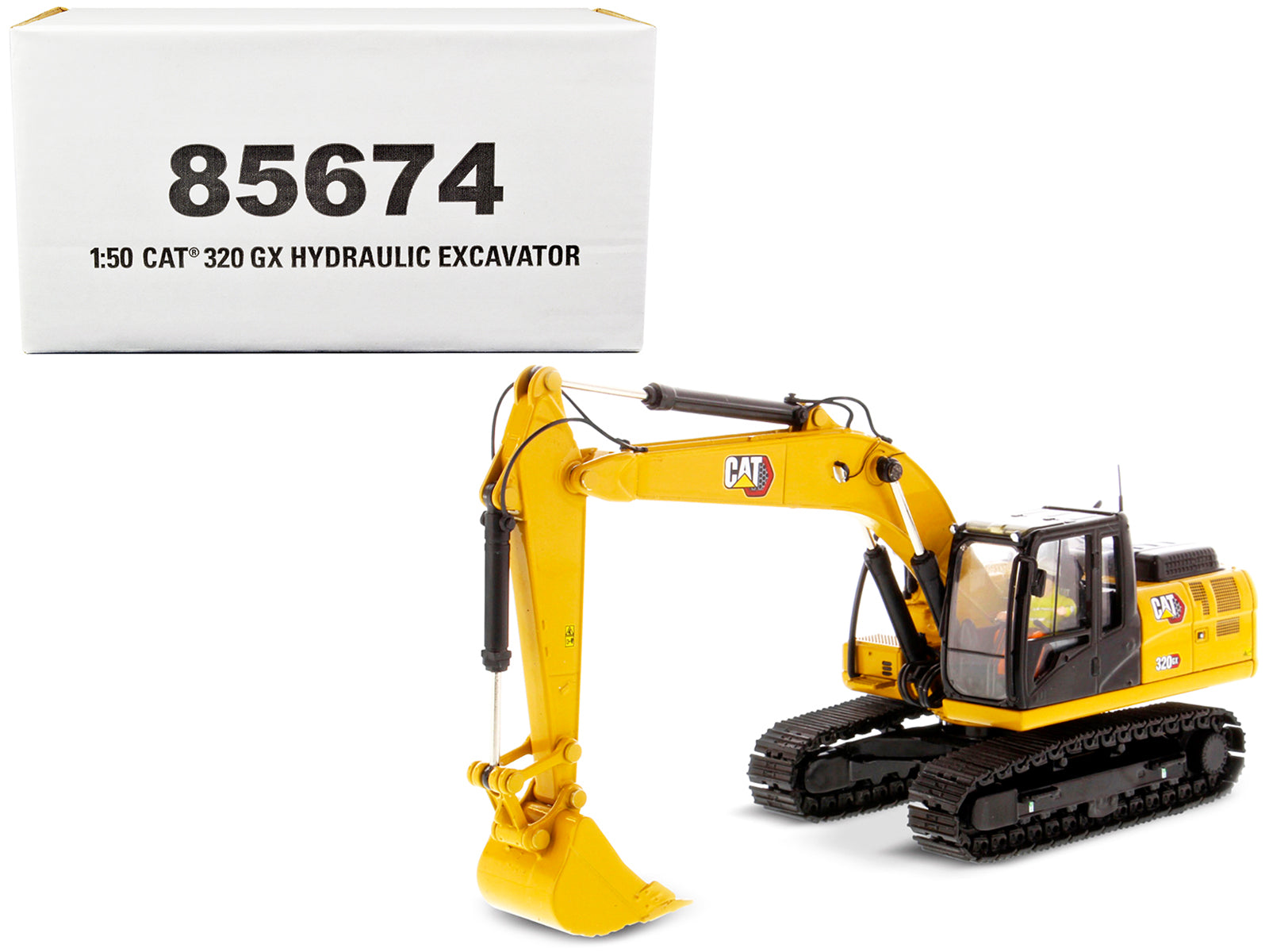 CAT Caterpillar 320 GX Hydraulic Excavator with Operator "High Line" Series 1/50 Diecast Model by Diecast Masters-DiecastModeler.com