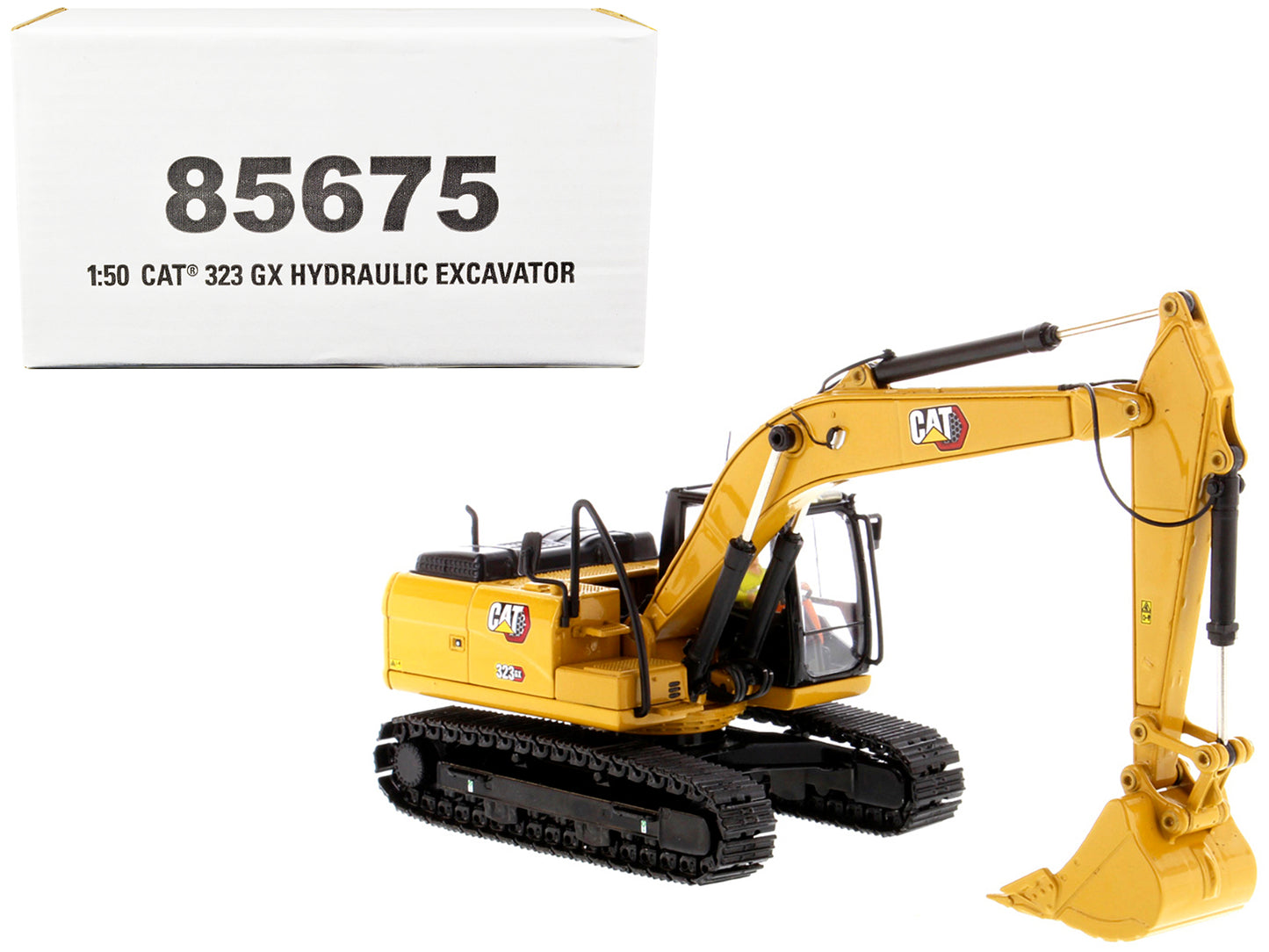 CAT Caterpillar 323 GX Hydraulic Excavator with Operator "High Line" Series 1/50 Diecast Model by Diecast Masters-DiecastModeler.com