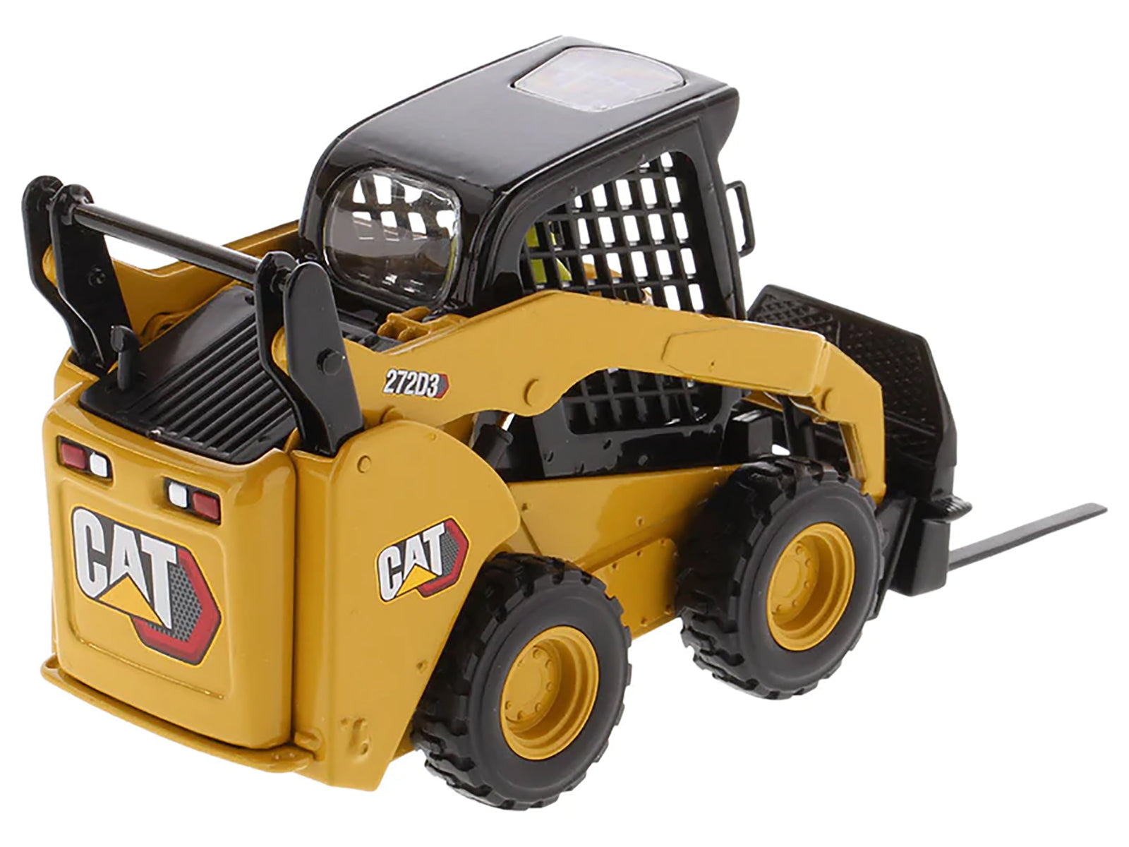 CAT Caterpillar 272D3 Skid Steer Loader with Operator Yellow "High Line" Series 1/32 Diecast Model by Diecast Masters-DiecastModeler.com